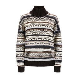 Dale of Norway Utsira Sweater Women's in Coffee Off White Dark Grey